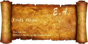 Endl Aida névjegykártya